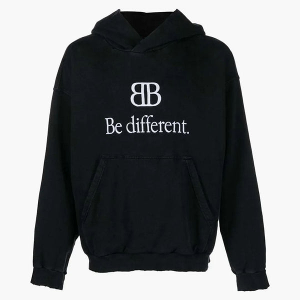 Balenciaga Sea diferente sudadera con capucha negra