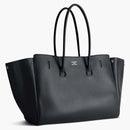 Balenciaga Bel Air Medium Carry All Bag Aged Silver Hardware Black