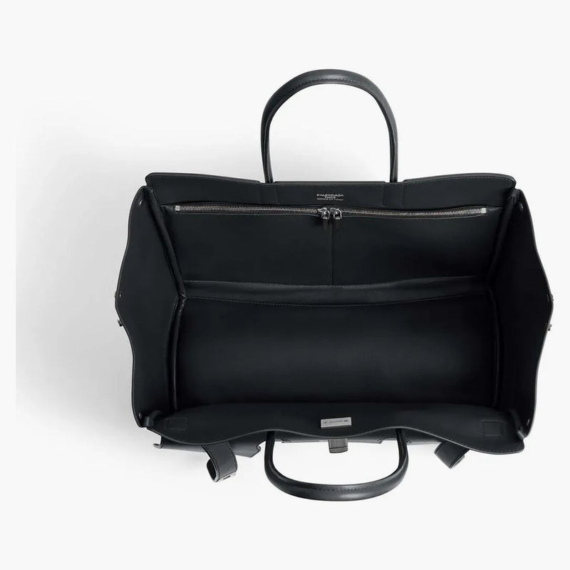Balenciaga Bel Air Medium Carry TODO BOLSA Hardware de plata envejecido Negro