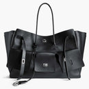 Balenciaga BEL AIR XL Carry All Bag Aged Silver Hardware Black