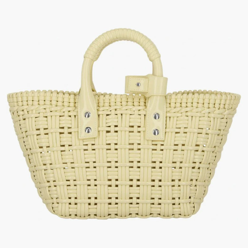 Balenciaga Bistro Strap Basket Xs Yellow
