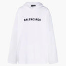 Balenciaga Blurry Logo Print Hoodie White