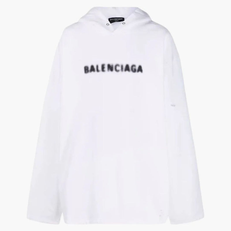 Balenciaga Blogry Logo imprima sudadera blanca