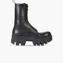 Balenciaga Bulldozer Laceup Boot Black Calfskin