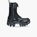 Balenciaga Bulldozer Laceup Boot Black Outline Calfskin