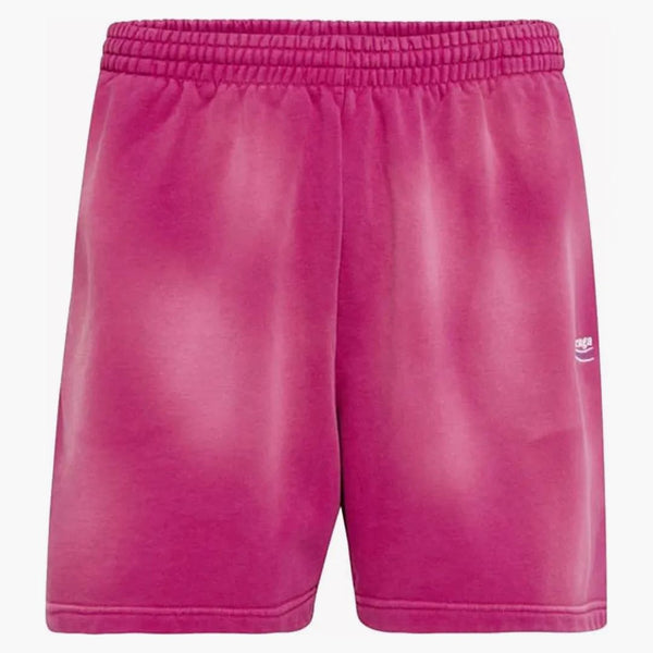 Balenciaga Campaign Logo Sweatshorts Dark Fuchsia