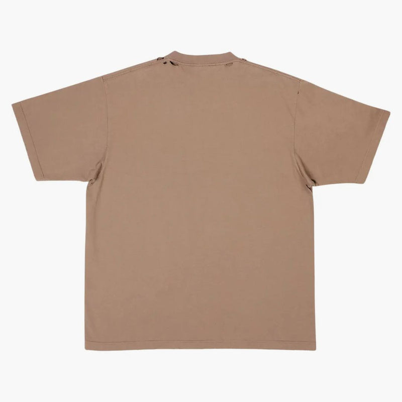 Balenciaga Caps Boxy Fit Vintage Jersey tričko světle hnědé/černé