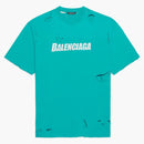 Balenciaga Capas Destruidas camiseta de plato azul marino/blanco