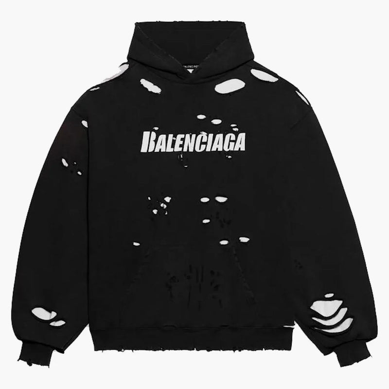 Čepice Balenciaga zničily mikinu černou/bílou