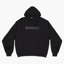 Balenciaga Caps destruidos con capucha de gran tamaño Negro/Negro