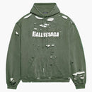 Čepice Balenciaga zničily nadměrnou fit mikinu tmavě zelená/bílá