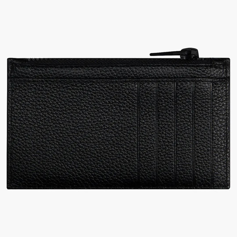Balenciaga Car Long Coin and Card Holder in Grained Calfskin Black
