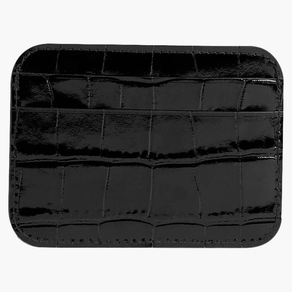 Balenciaga Cash (4 karta Slot 1 Bill Momentment) Držák karty Shiny Crocodil Relissed Black/White