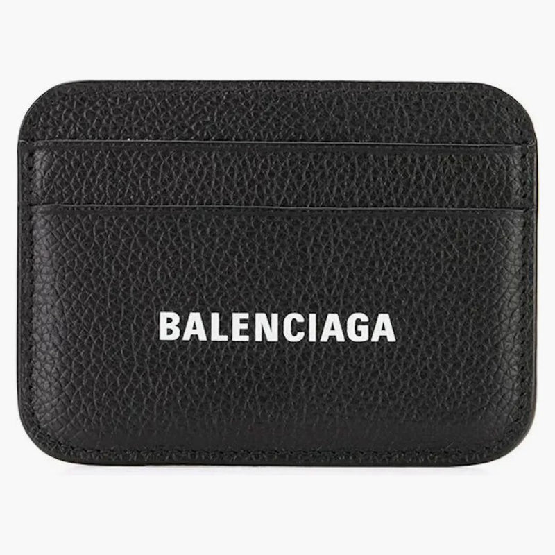 Balenciaga Cash Logo Card Holder Black/White
