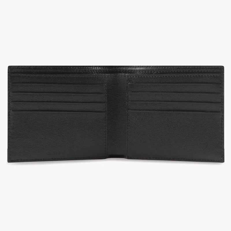 Balenciaga Cash Square (8 slot pro karty 2 Bill Commartments) Složená peněženka černá/bílá