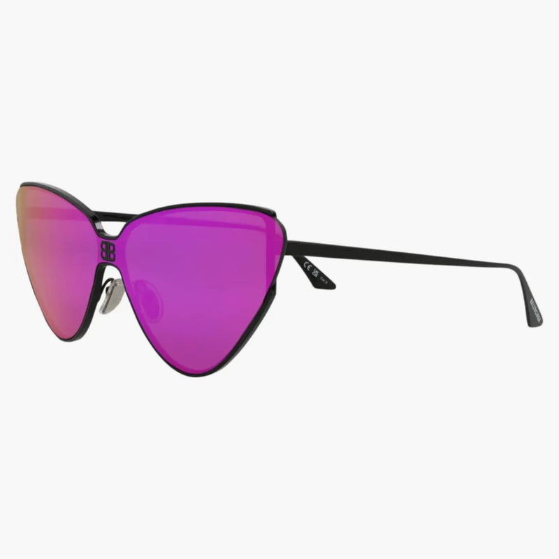 Gafas de sol de metal de los ojos Balenciaga Cat Black/Black/Violet (BB0191S-30011959-003)