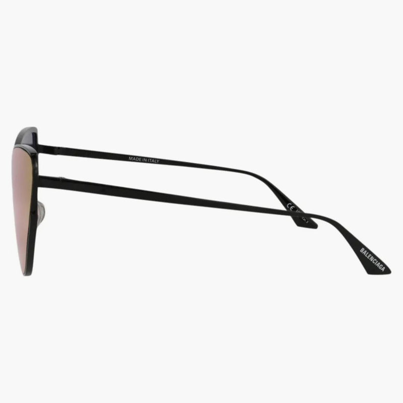Gafas de sol de metal de los ojos Balenciaga Cat Black/Black/Violet (BB0191S-30011959-003)