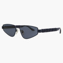 Balenciaga Cat Eye-Frame Metal Sunglasses Blue (BB0107S-30008985-003)