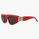 Balenciaga Cat Eye-Frame recycled acetate sunglasses Red/Silver/Gray (BB0095S-30008868-016)