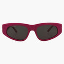 Gafas de sol Balenciaga Cat Eye Fuchsia/Silver/Gray (BB0095S-30008868-017)
