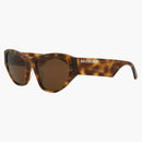 Balenciaga Cat Eye Sunglasses Havana/havana Brown (bb0097s-30008869-003)