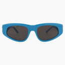 Balenciaga Cat Eye Solglasögon ljusblå/silver/grå (BB0095S-30008868-011)