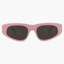 Balenciaga Cat Eye Sunglasses Pink/Silver/Gray (BB0095S-30008868-013)