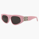 Balenciaga Cat Eye Sunglasses Pink/Silver/Gray (BB0095S-30008868-013)