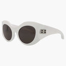 Balenciaga Cat Eye Sunglasses White/Gray (BB0256S-30013971-003)