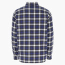 Balenciaga Checkered Cotton Logo Shirt Blue Black White