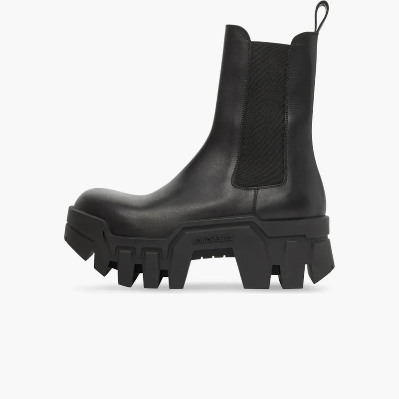 Balenciaga Chelsea Bulldozer 80mm Boots Black Matte Calkskin (men's)