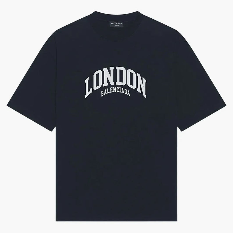 Balenciaga Cities London Medium Fit T-Shirt Black/White