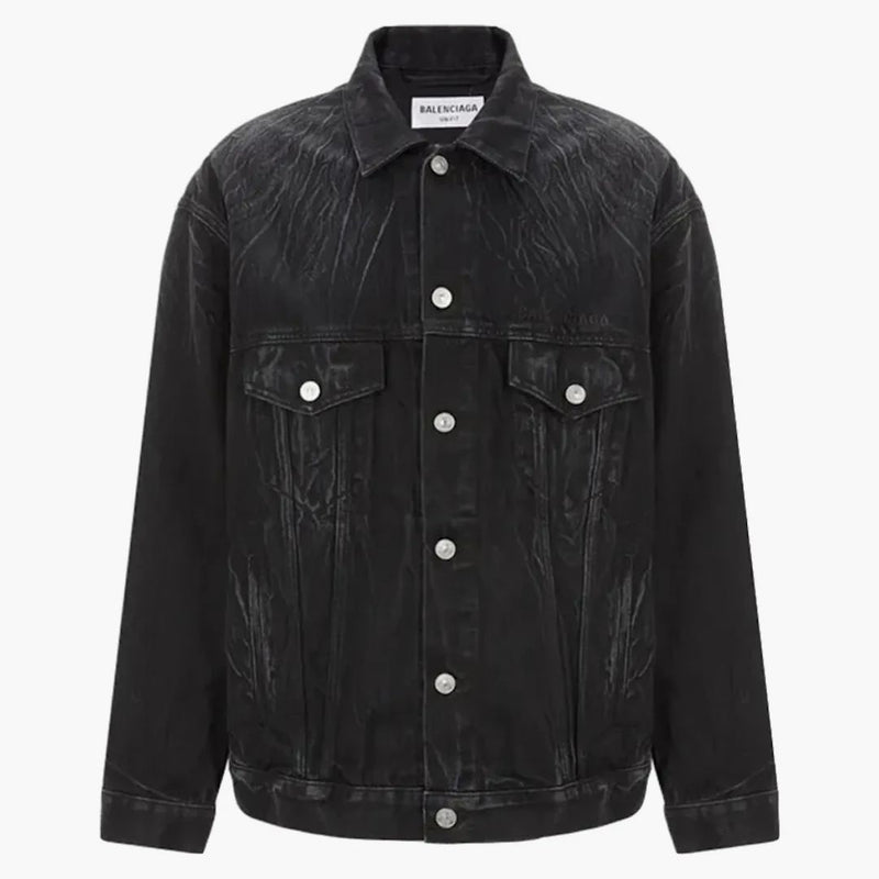 Balenciaga Cities Paris Large Fit Denim Jacket Black/White