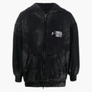 Balenciaga Cotton Front-Zip Hoodie Black