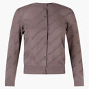 Balenciaga Cotton Jacquard Cardigan Beige