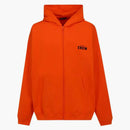 Balenciaga crew logo zip hoodie orange