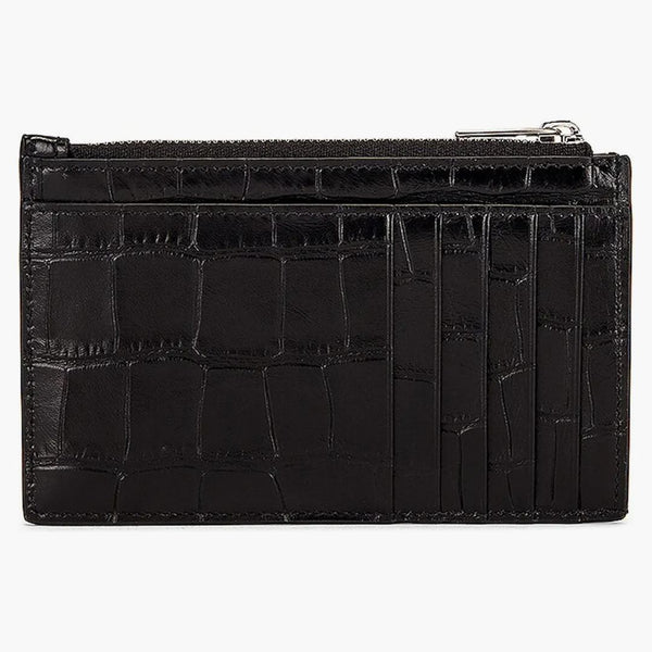 Balenciaga Croc Relissed (5 kartonových slotů) držák na kartu mincí černý