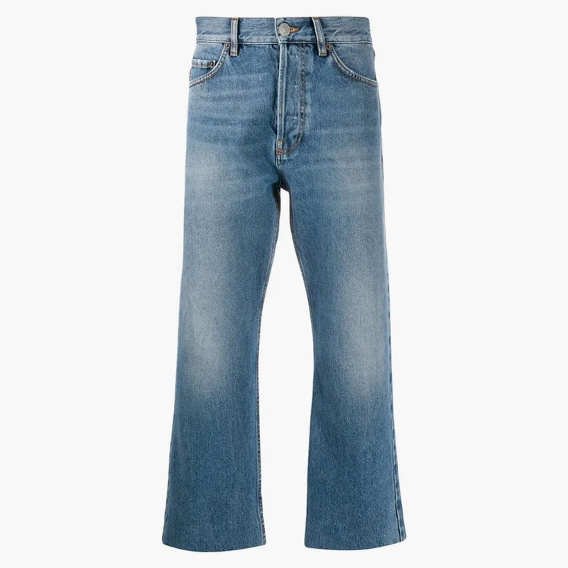 Balenciaga Cropped Straight Leg Jeans Blue