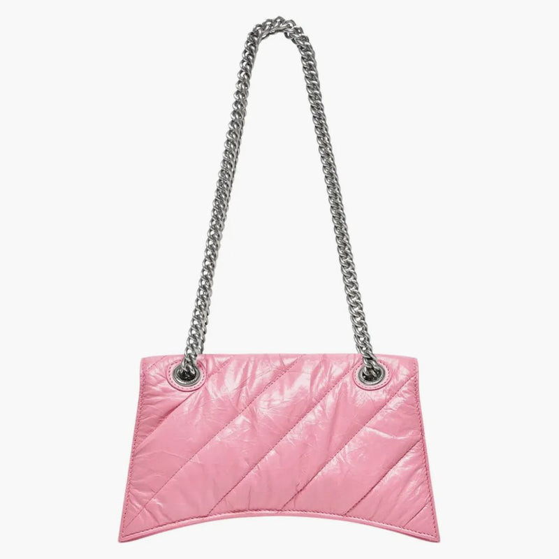 Balenciaga Crush Chain Bag Small Quilted Pink