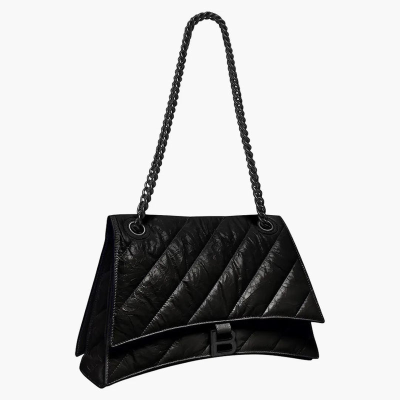 Balenciaga Crush Chain Bulch Borse MEDIO trapuntato nero/nero