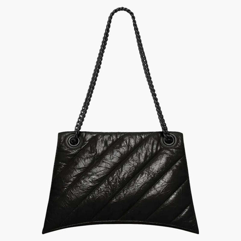 Balenciaga Crush Chain Bulch Borse MEDIO trapuntato nero/nero