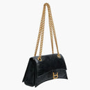 Balenciaga Crush Chain Shoulder Bag Small Black/Aged Gold