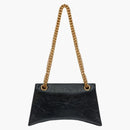 Balenciaga Crush Chain Shoulder Bag Small Black/Aged Gold