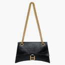 Balenciaga Crush Chain Shoulder Bag Small Black/Aged Gold
