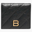 Balenciaga crush fl co card holder black