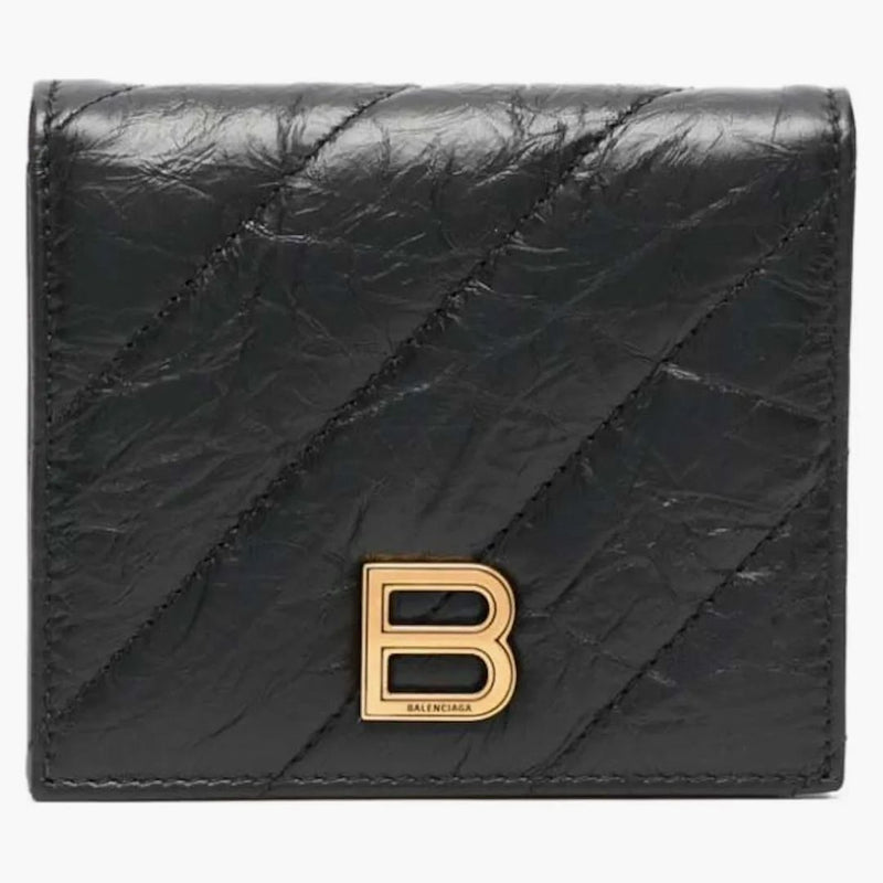 Balenciaga Crush FL CO Uchwyt karty czarny