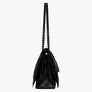 Balenciaga Crush Medium Chain Quilted Bag Black