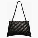 Balenciaga Crush Medium Chain Quilted Bag Black