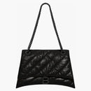 Balenciaga Crush Medium Chain Quilted Bag Black