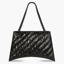 Balenciaga Crush acolchado Bolsa de cadena grande Negro